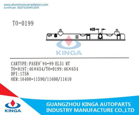 TOYOTA PASEO 1994-1999 EL51 MT Radiator Plastic Tank OEM 16400-11590/11600/11610 supplier