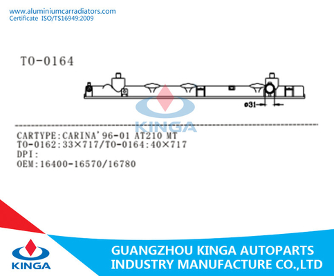 CARINA 1996-2001 AT210 MT Radiator Plastic Tank OEM 16400-16570/16780 supplier